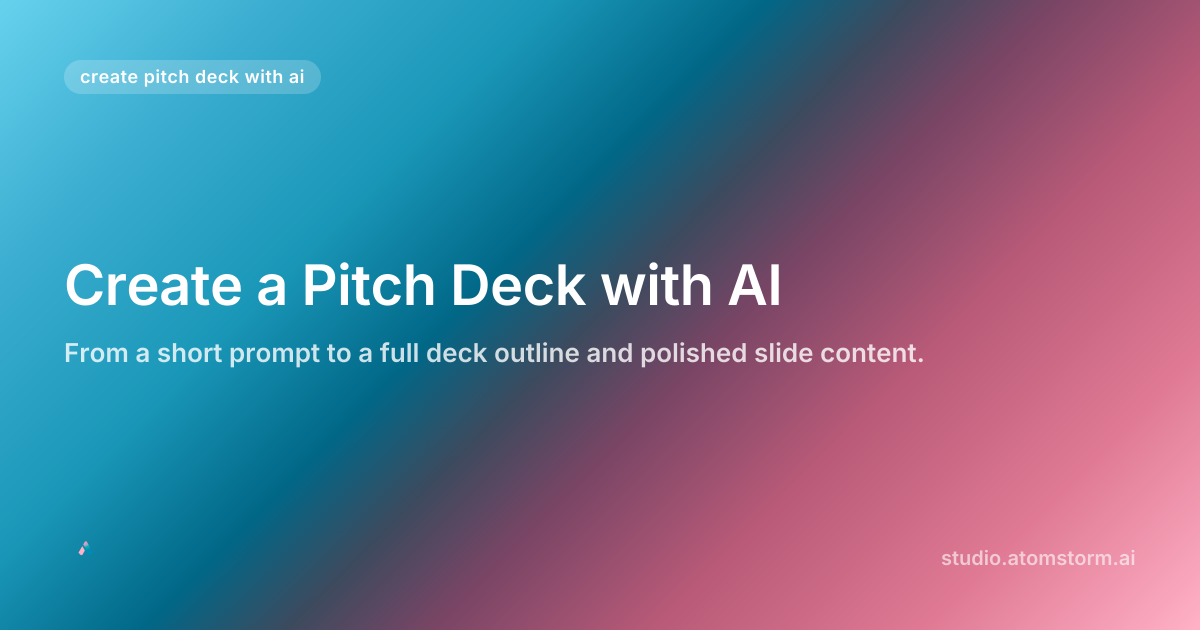 Create a Pitch Deck with AI